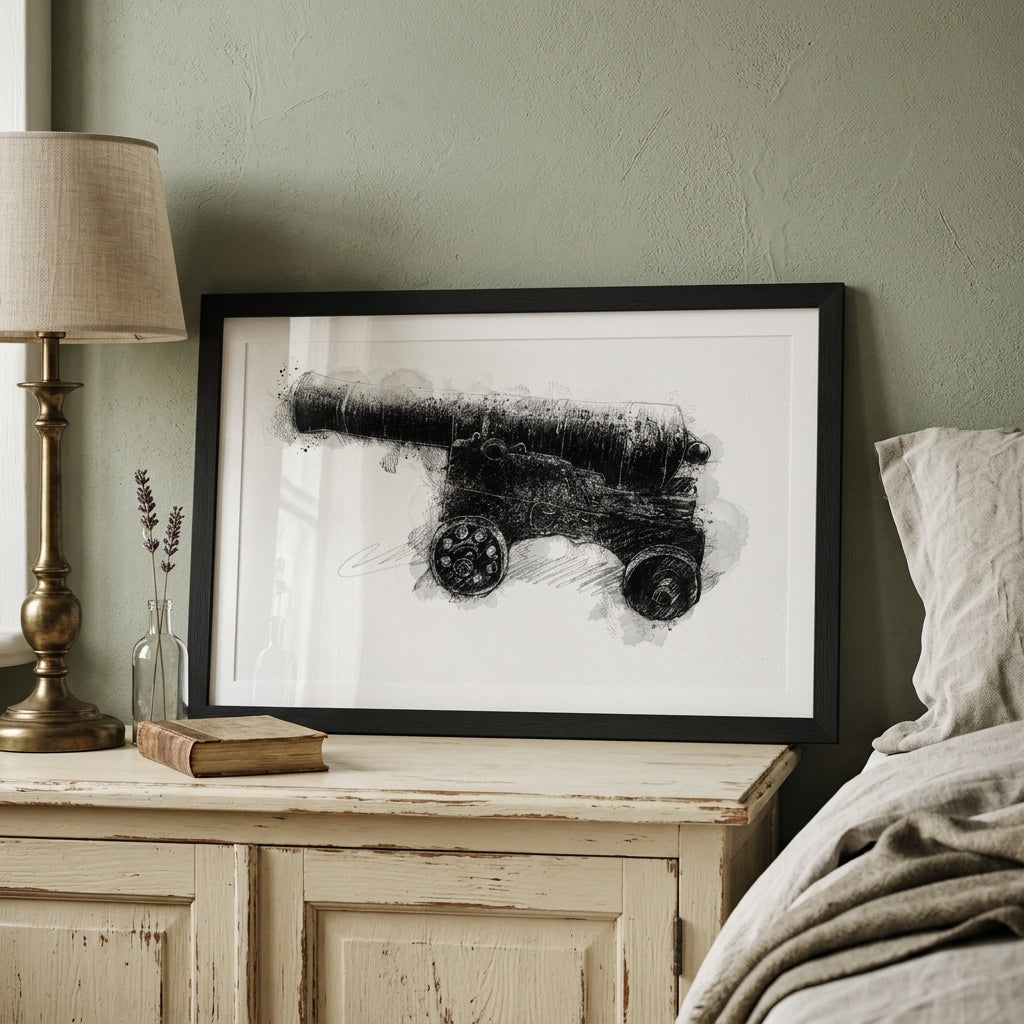 Orford cannon - BW Sketch