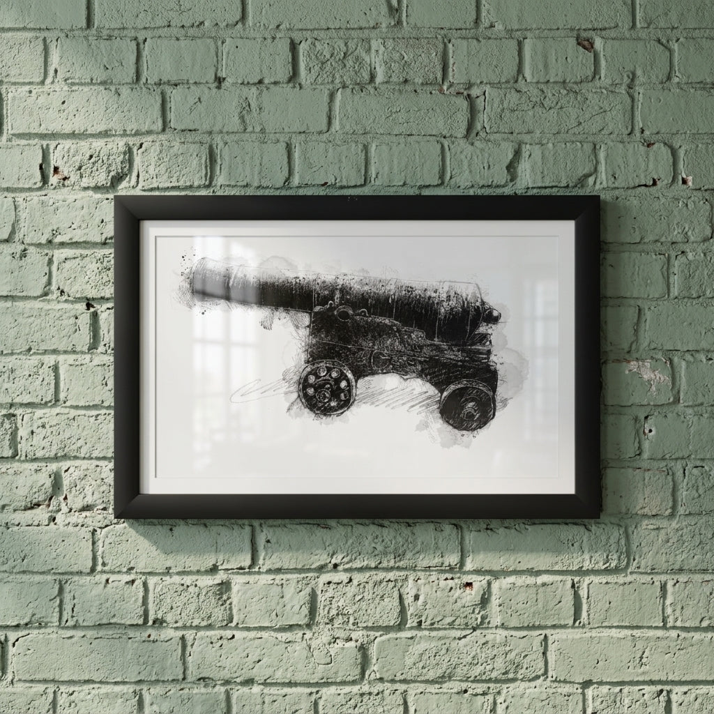 Orford cannon - BW Sketch