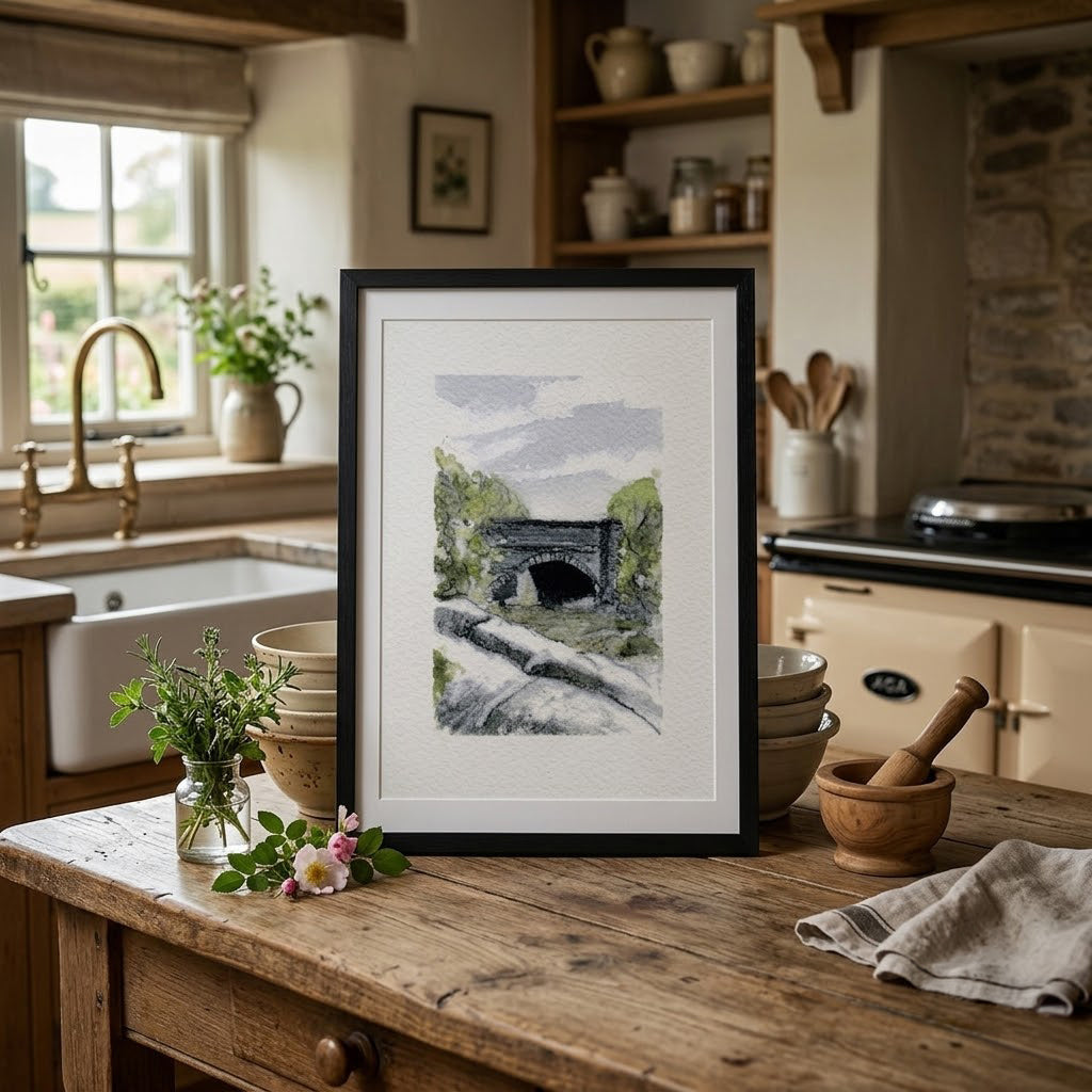 Elterwater bridge - Colour Sketch | small one off