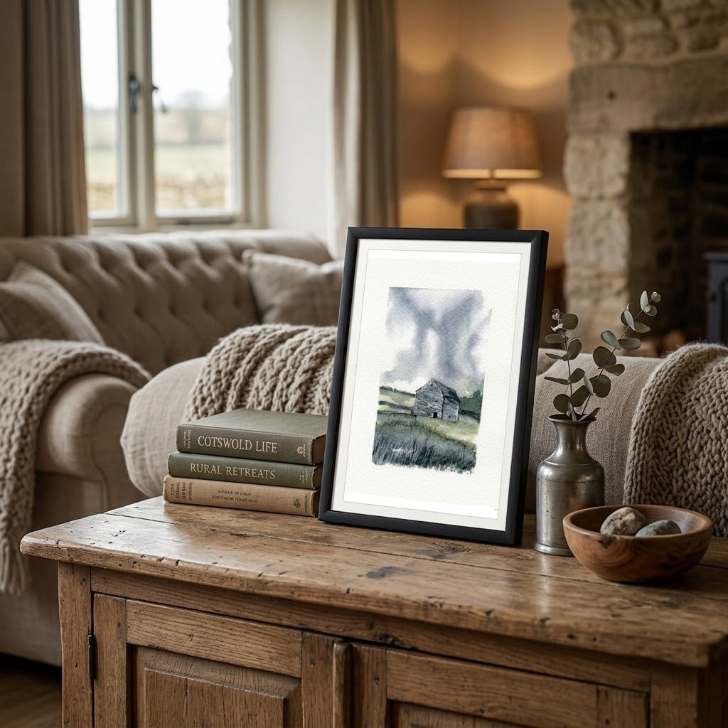 peak district barn - Colour Sketch | small one off