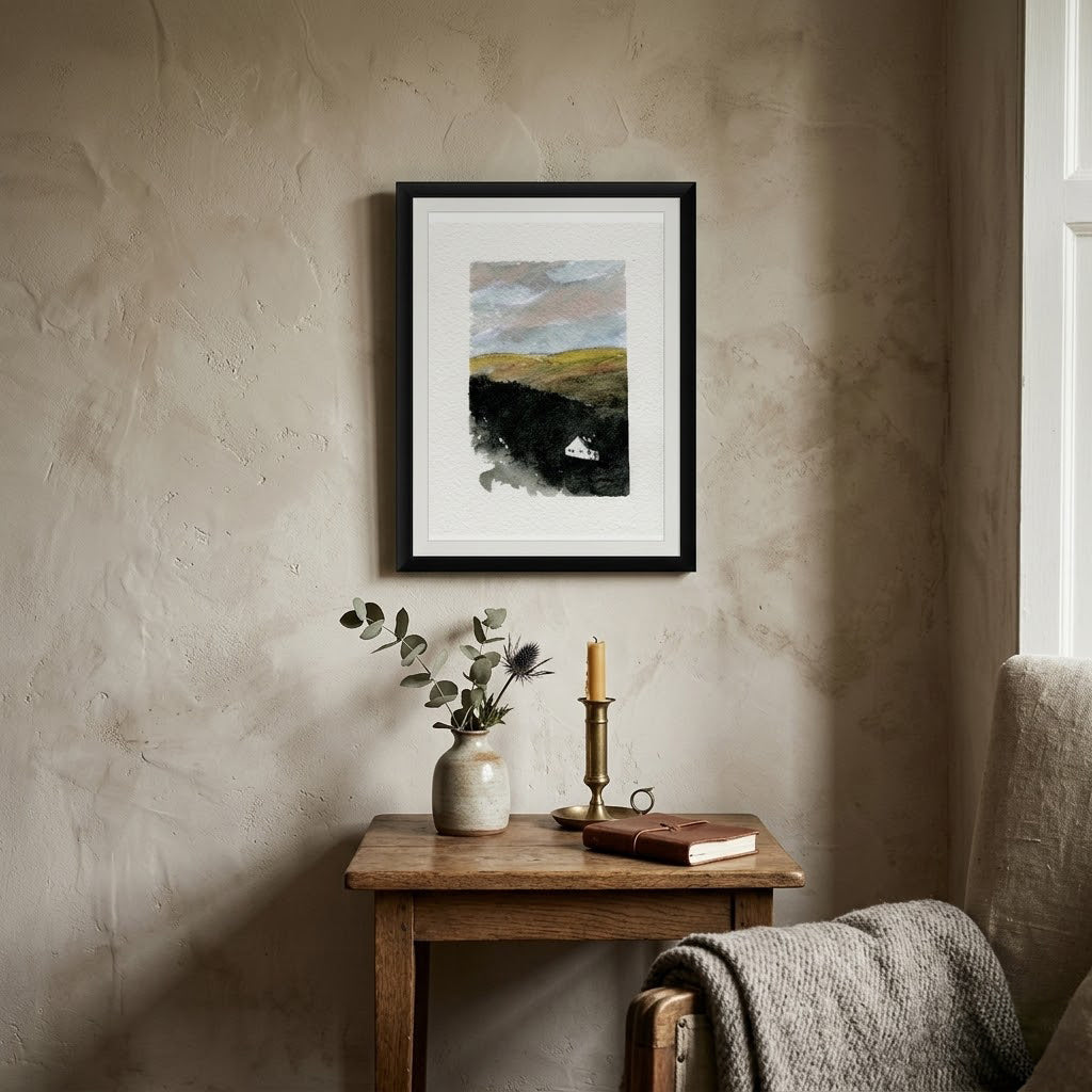 Grasmere house in shadow - Colour Sketch | small one off