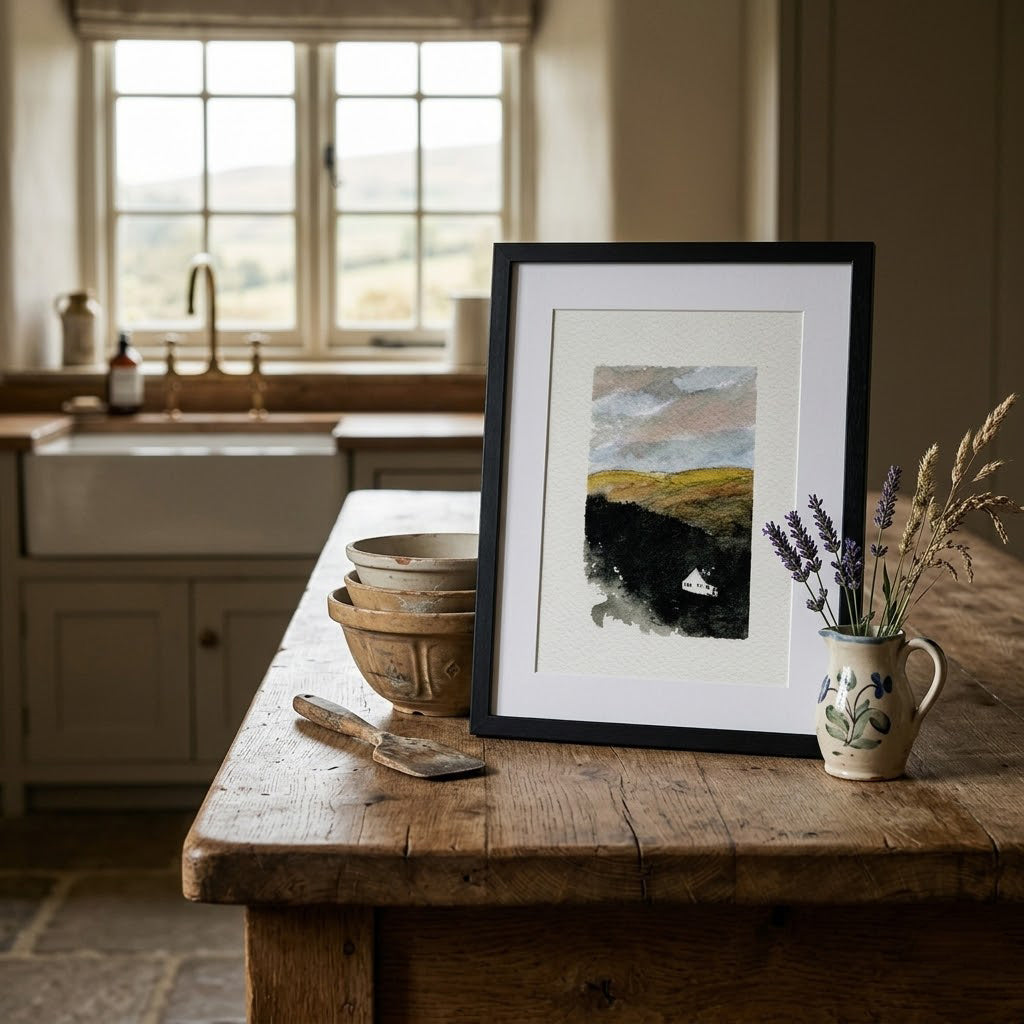 Grasmere house in shadow - Colour Sketch | small one off