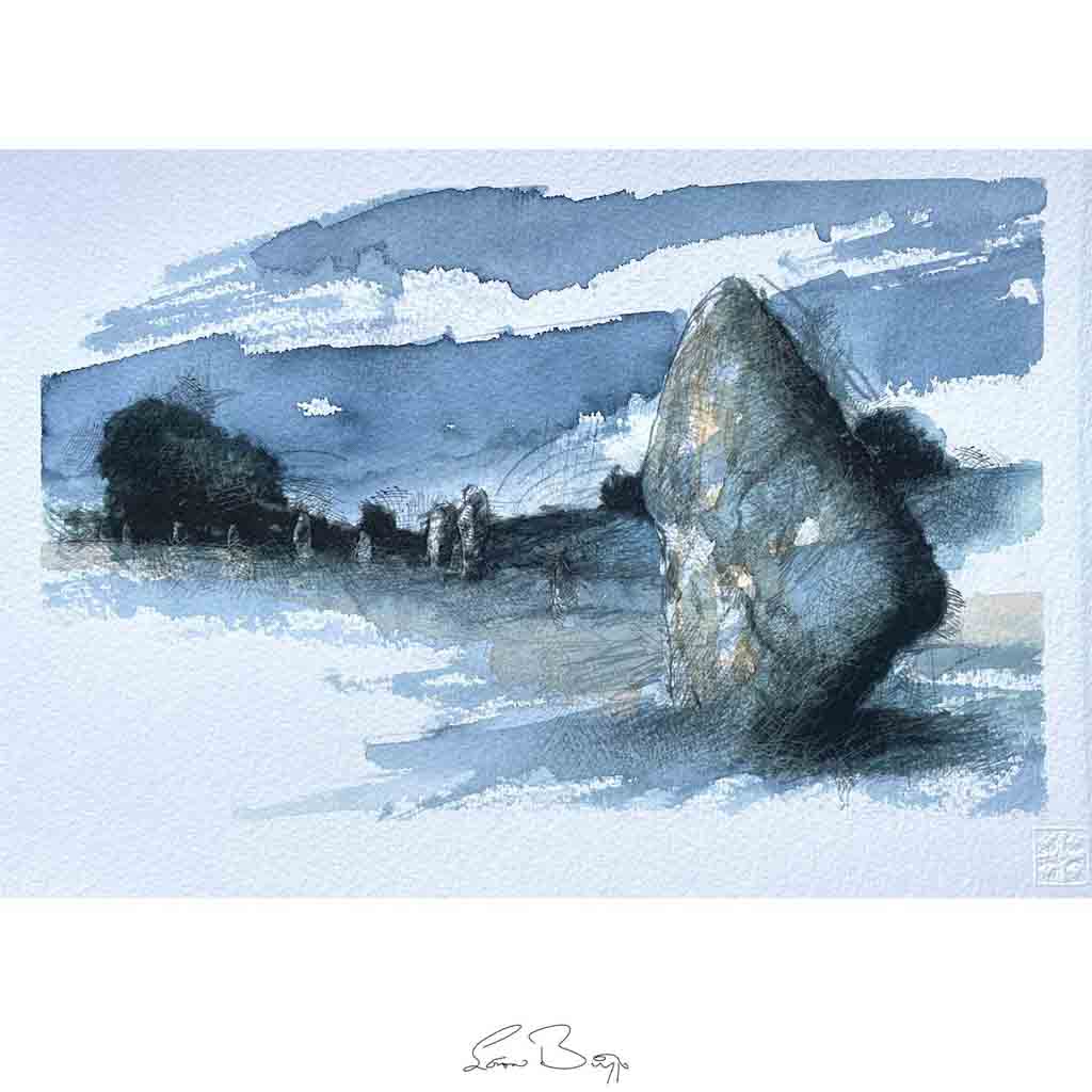 Avebury stones original sketch