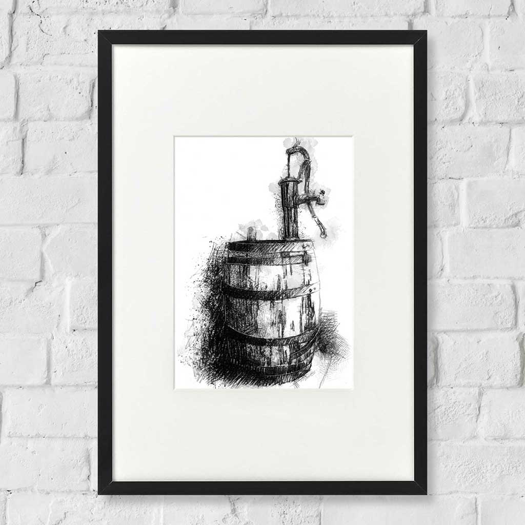 Old water barrel