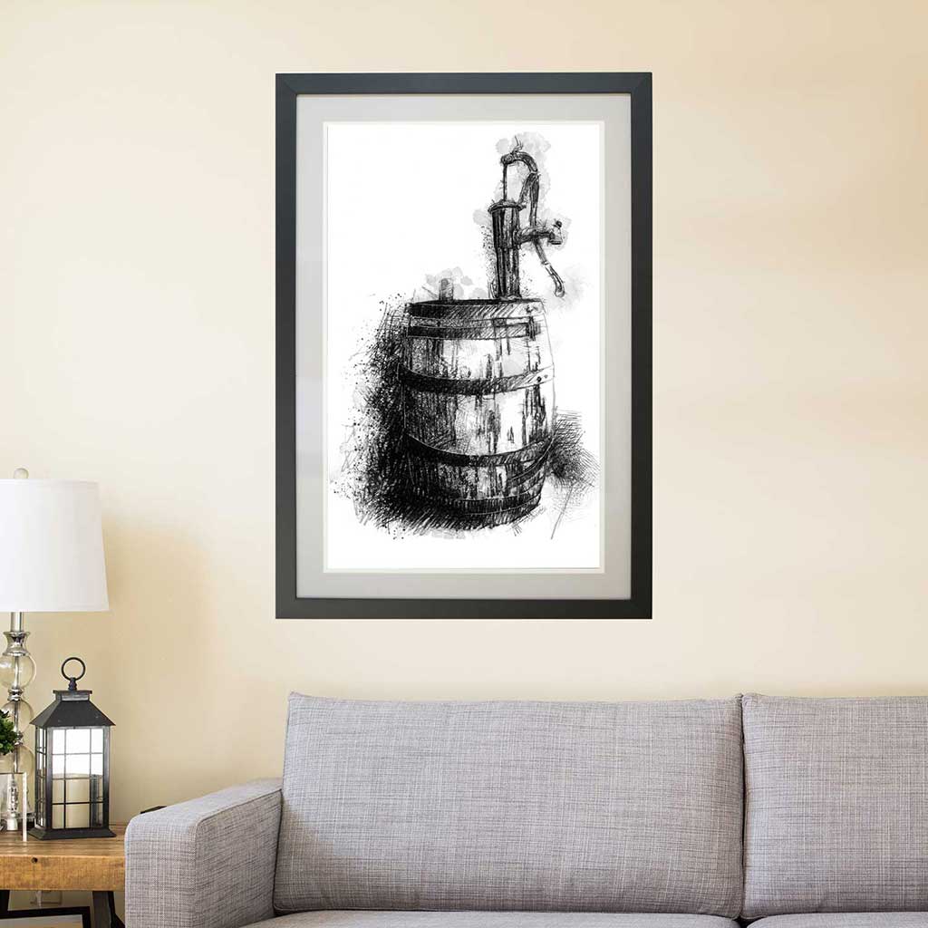 Old water barrel