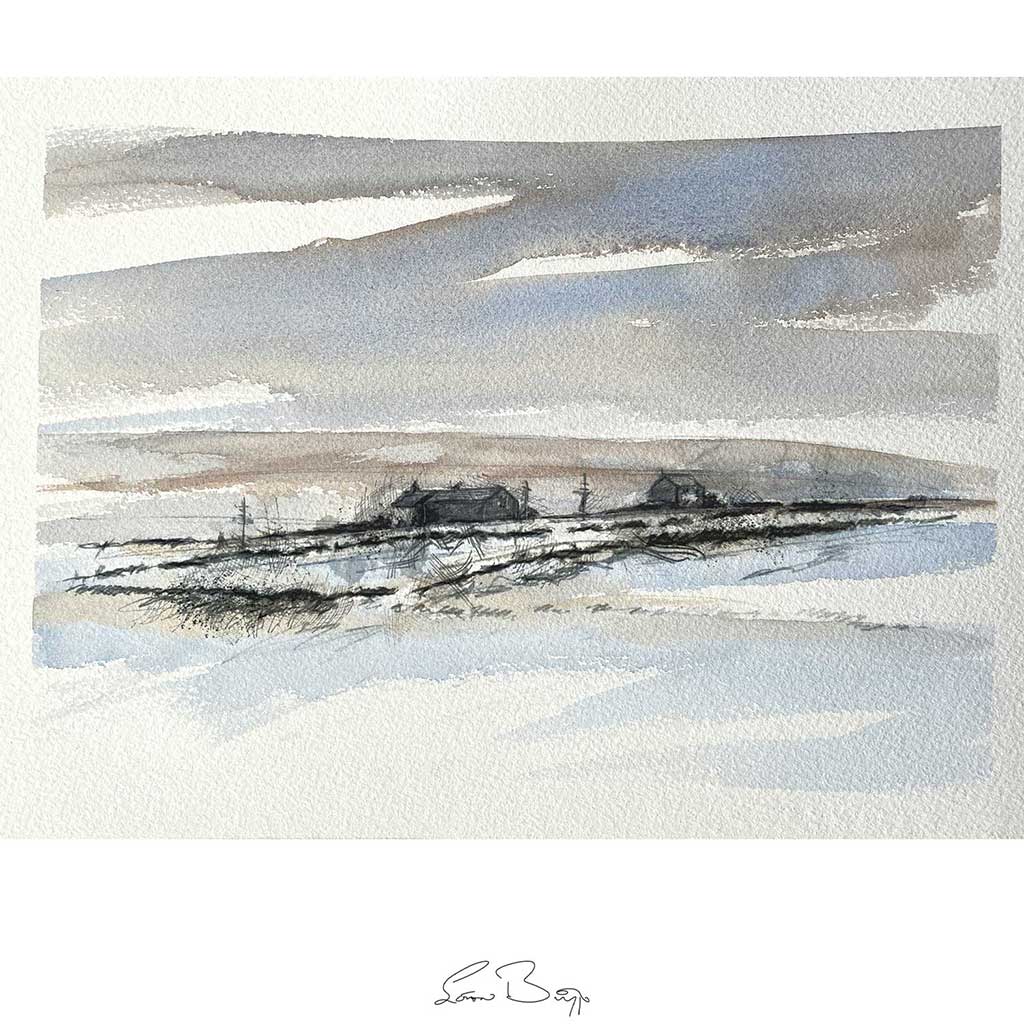 Blake Dean farms watercolour sketch