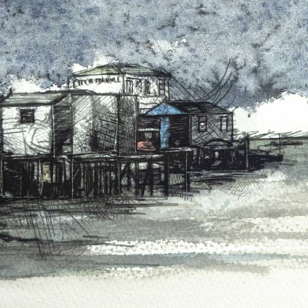 Fishing huts