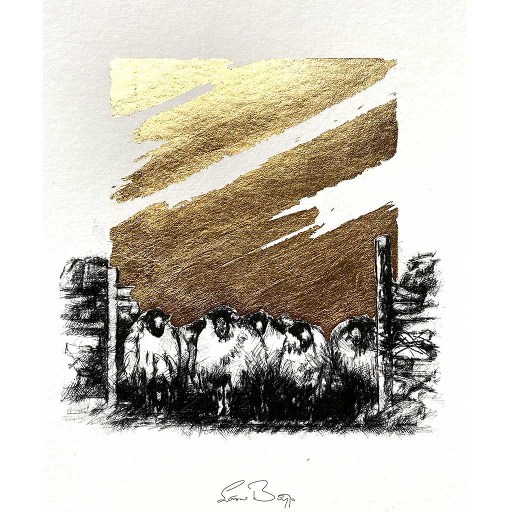 Sheep gateway gold leaf