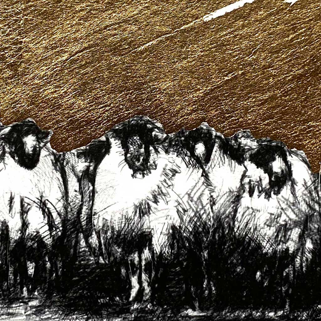 Sheep gateway gold leaf