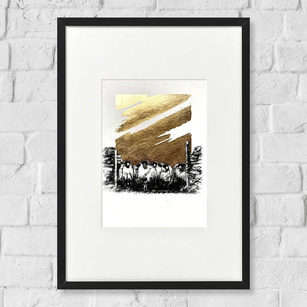 Sheep gateway gold leaf