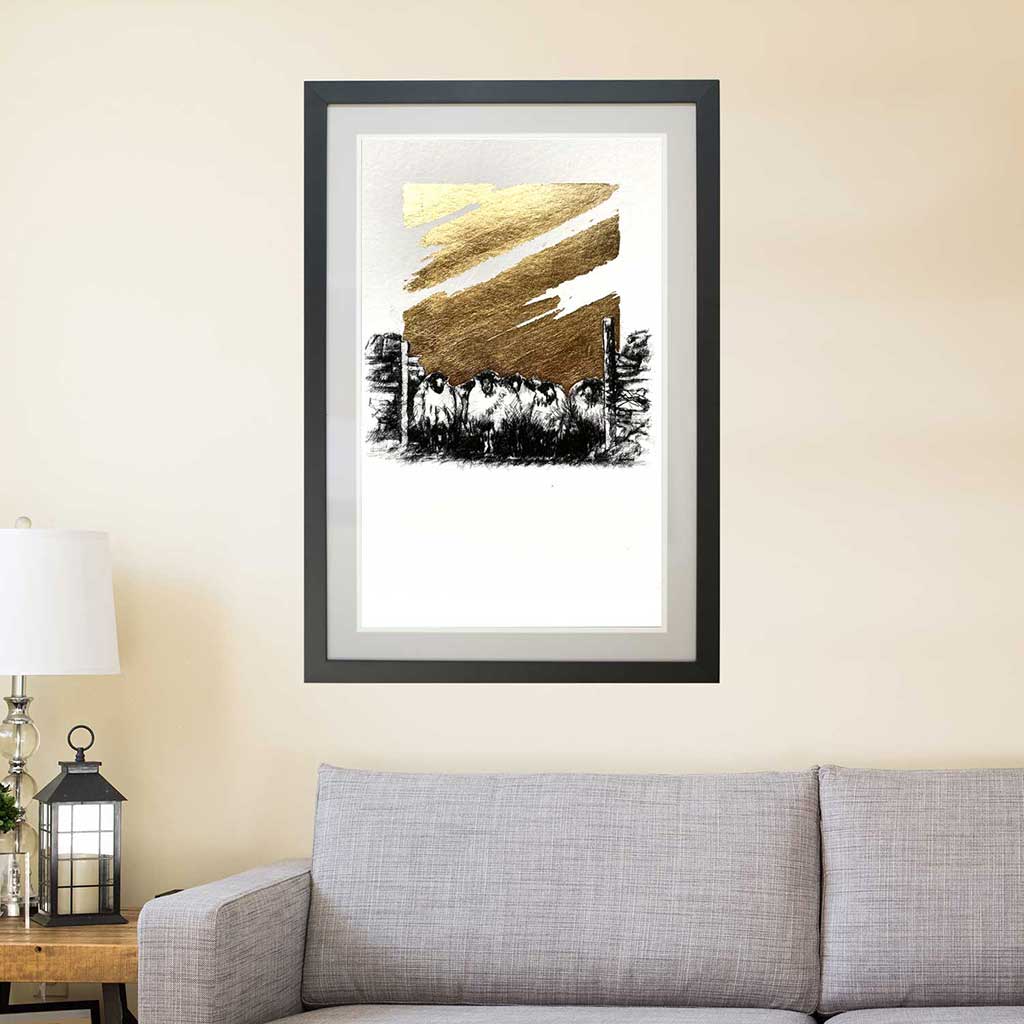 Sheep gateway gold leaf