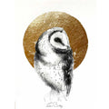 Barn owl gold leaf