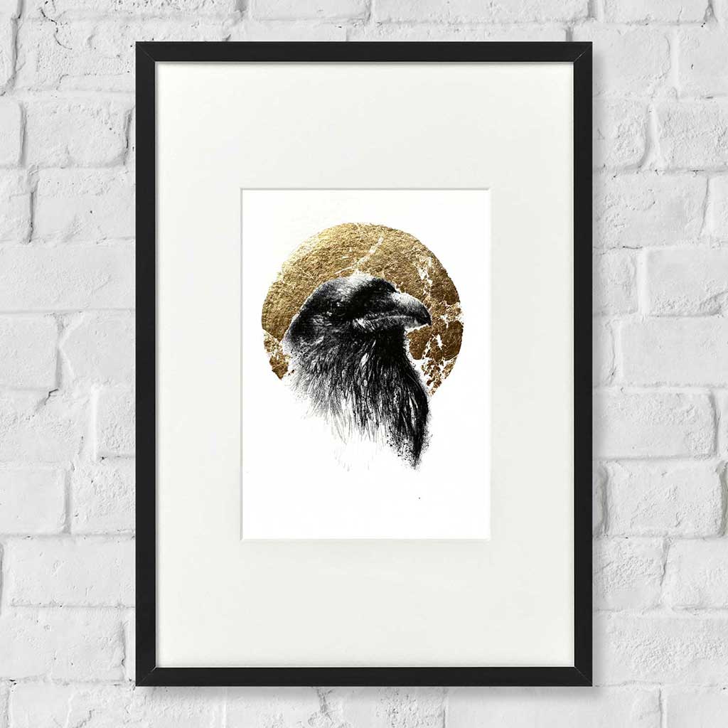 Raven gold leaf