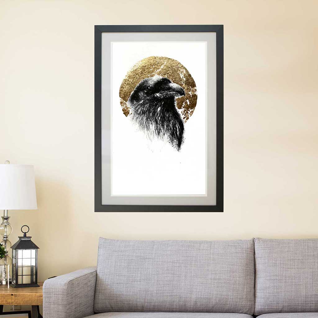 Raven gold leaf