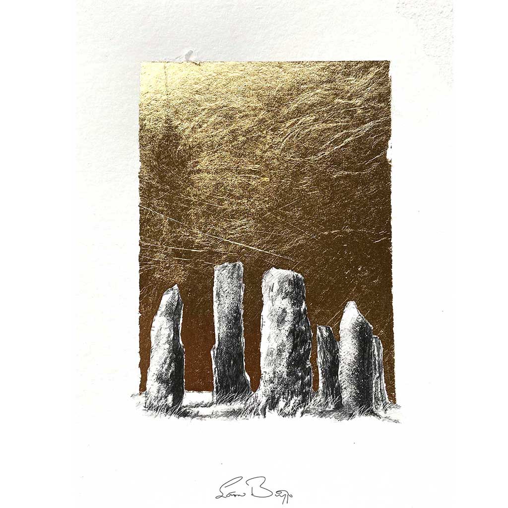 Calanais stones gold leaf