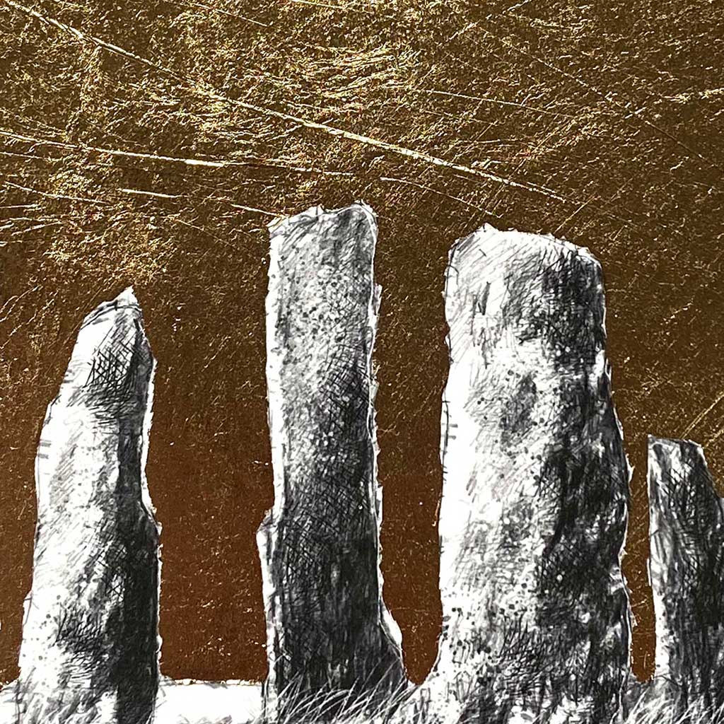 Calanais stones gold leaf