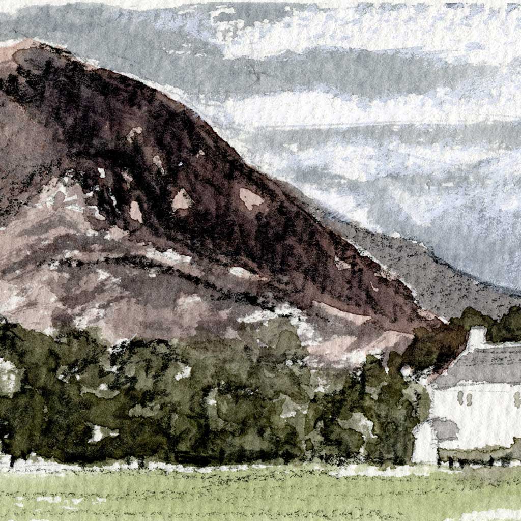 Grasmere hills - Colour Sketch | small one off