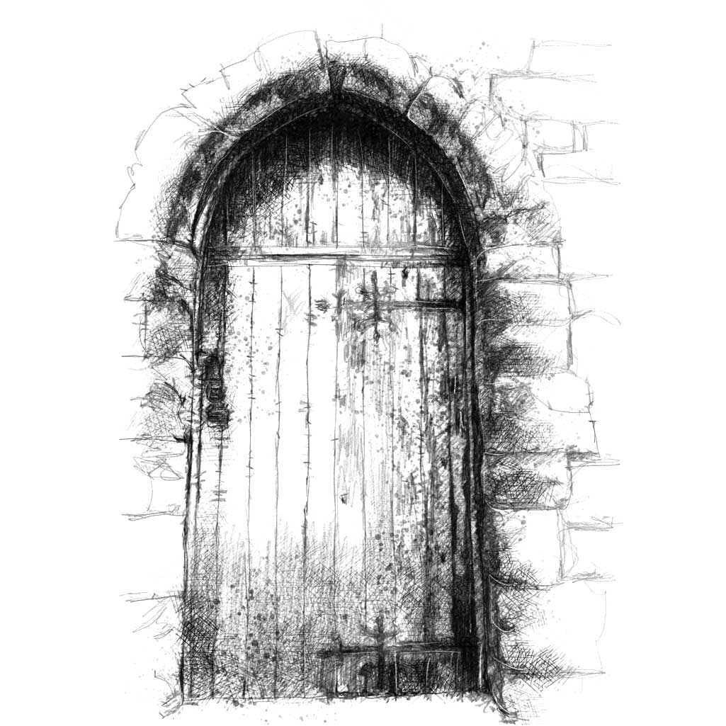 Old church door