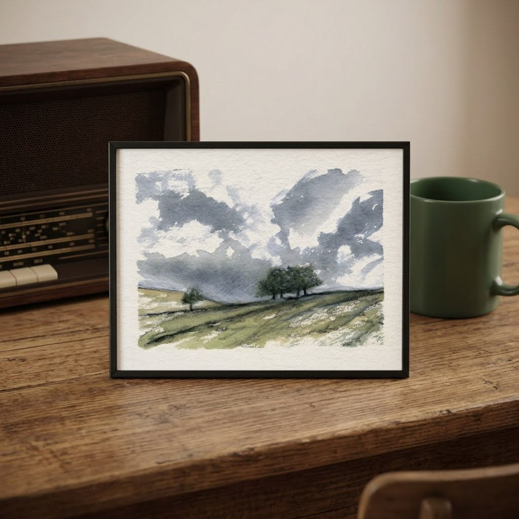 Moorland trees - Colour Sketch | small one off