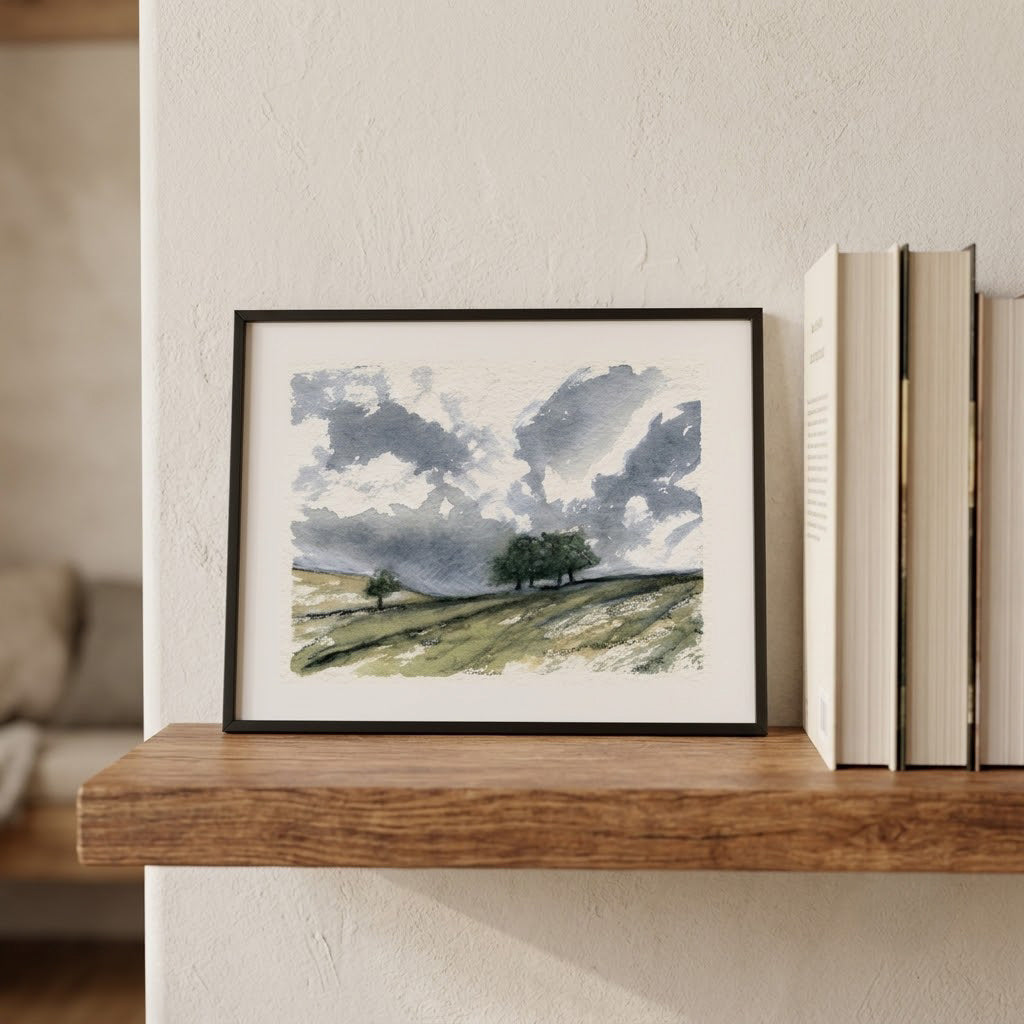 Moorland trees - Colour Sketch | small one off