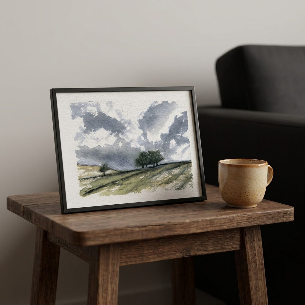 Moorland trees - Colour Sketch | small one off
