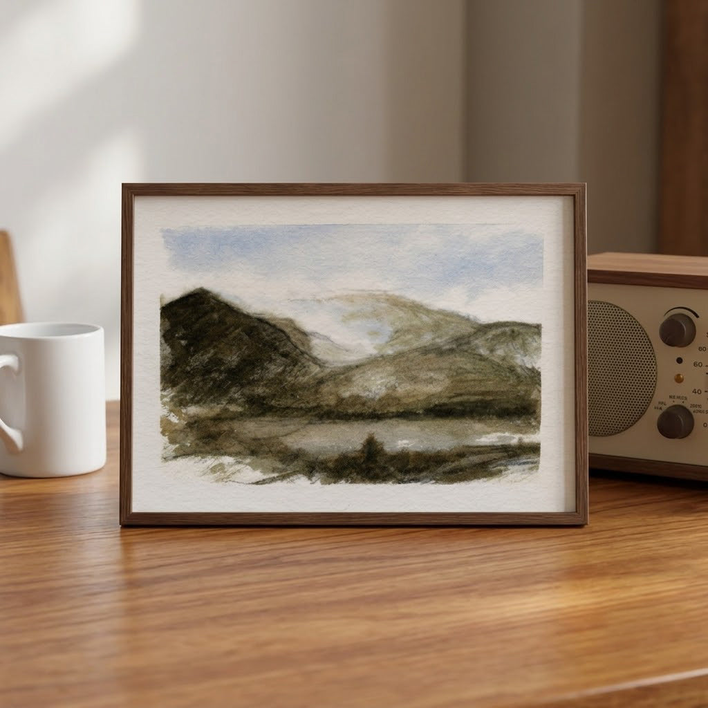 Langdale pikes - Colour Sketch | small one off