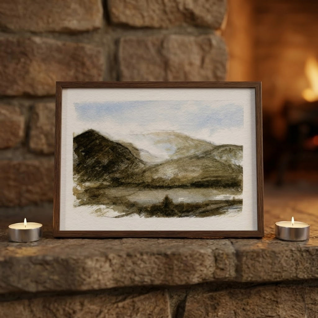 Langdale pikes - Colour Sketch | small one off