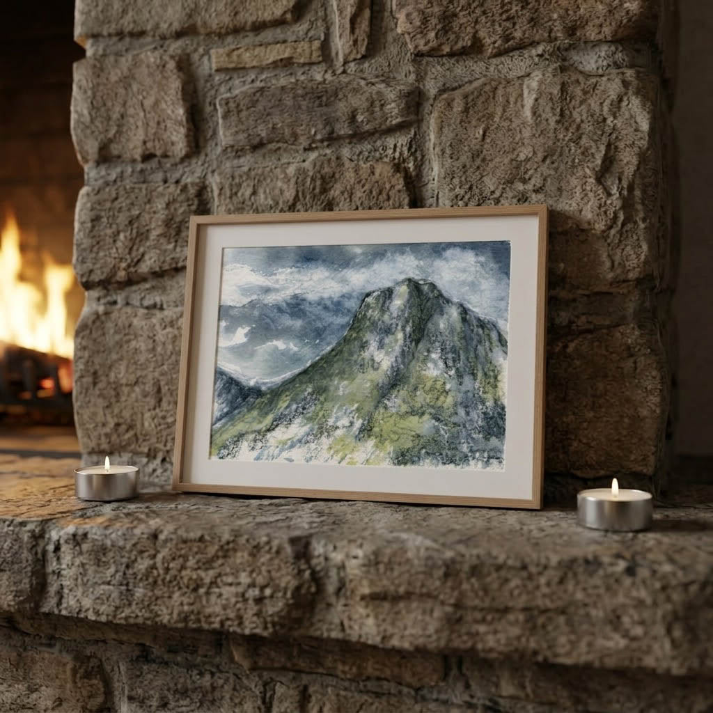 Stickle pike Langdale - Colour Sketch | small one off