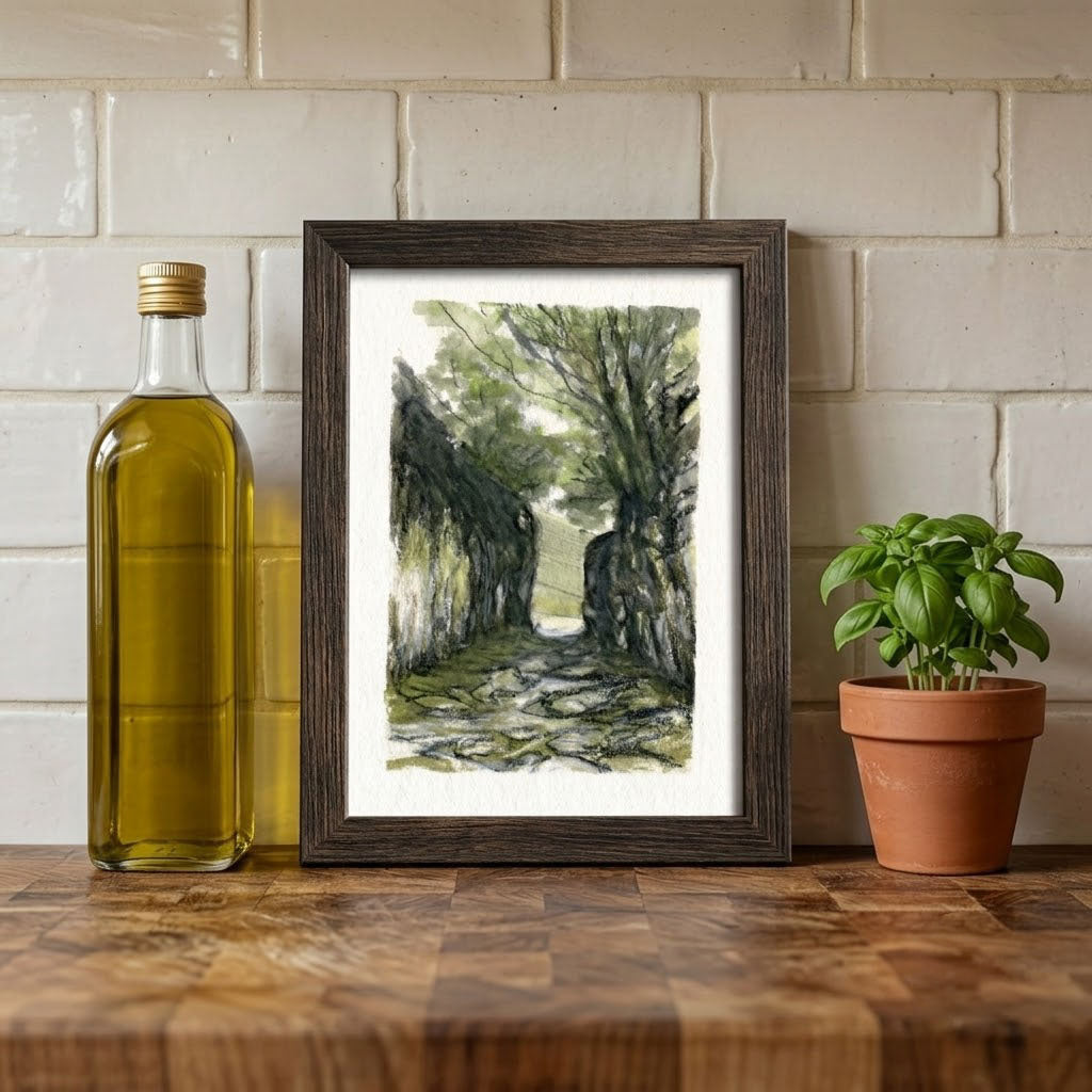 Slate mine Cumbria - Colour Sketch | small one off