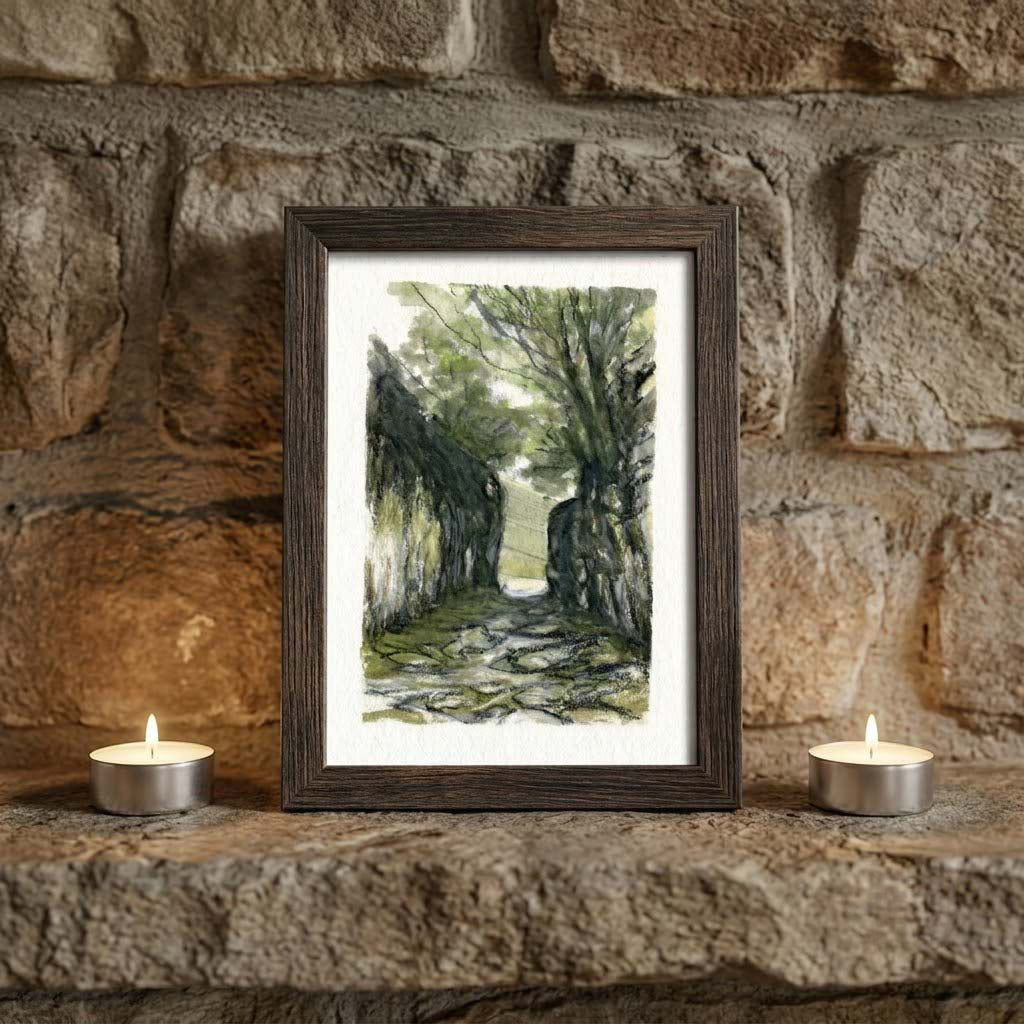 Slate mine Cumbria - Colour Sketch | small one off
