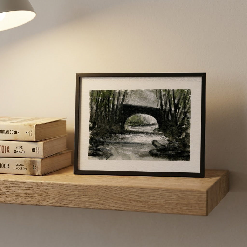 Ragley bridge - Colour Sketch | small one off