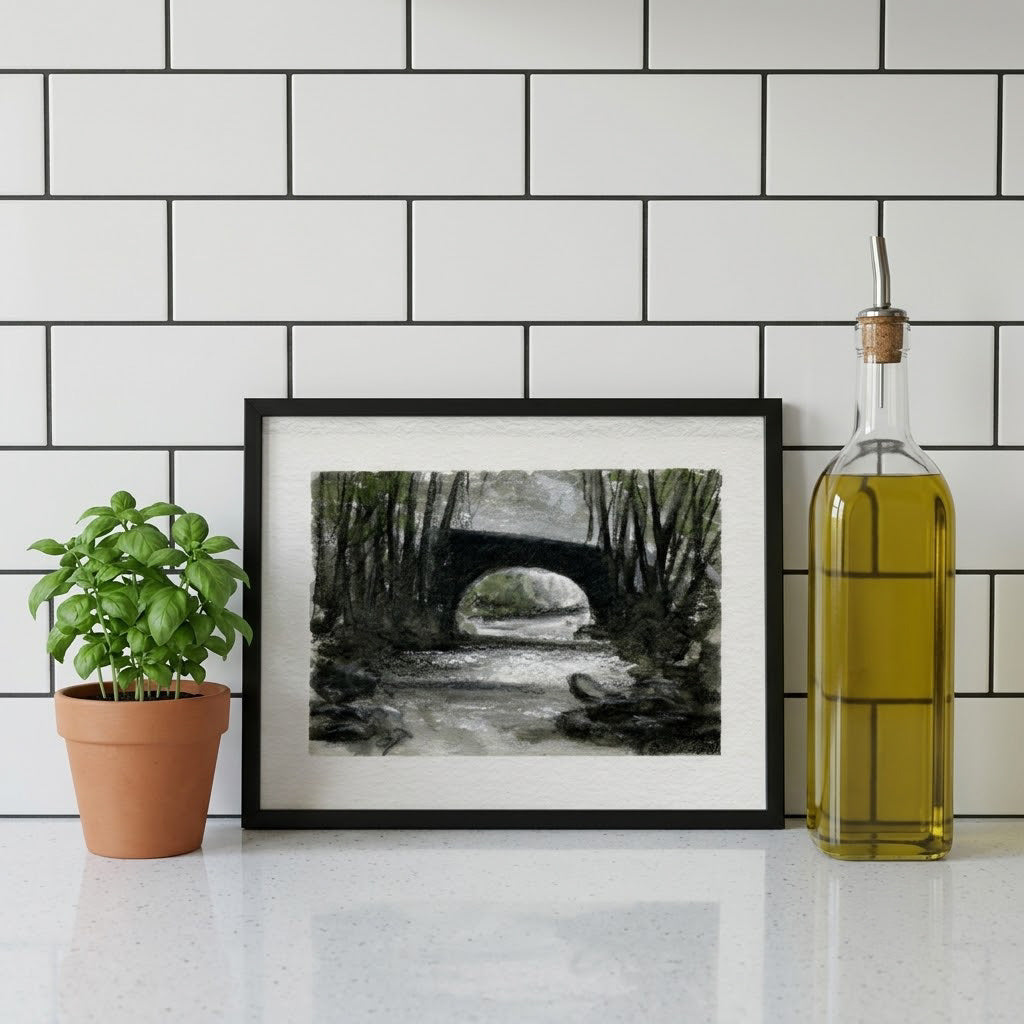 Ragley bridge - Colour Sketch | small one off
