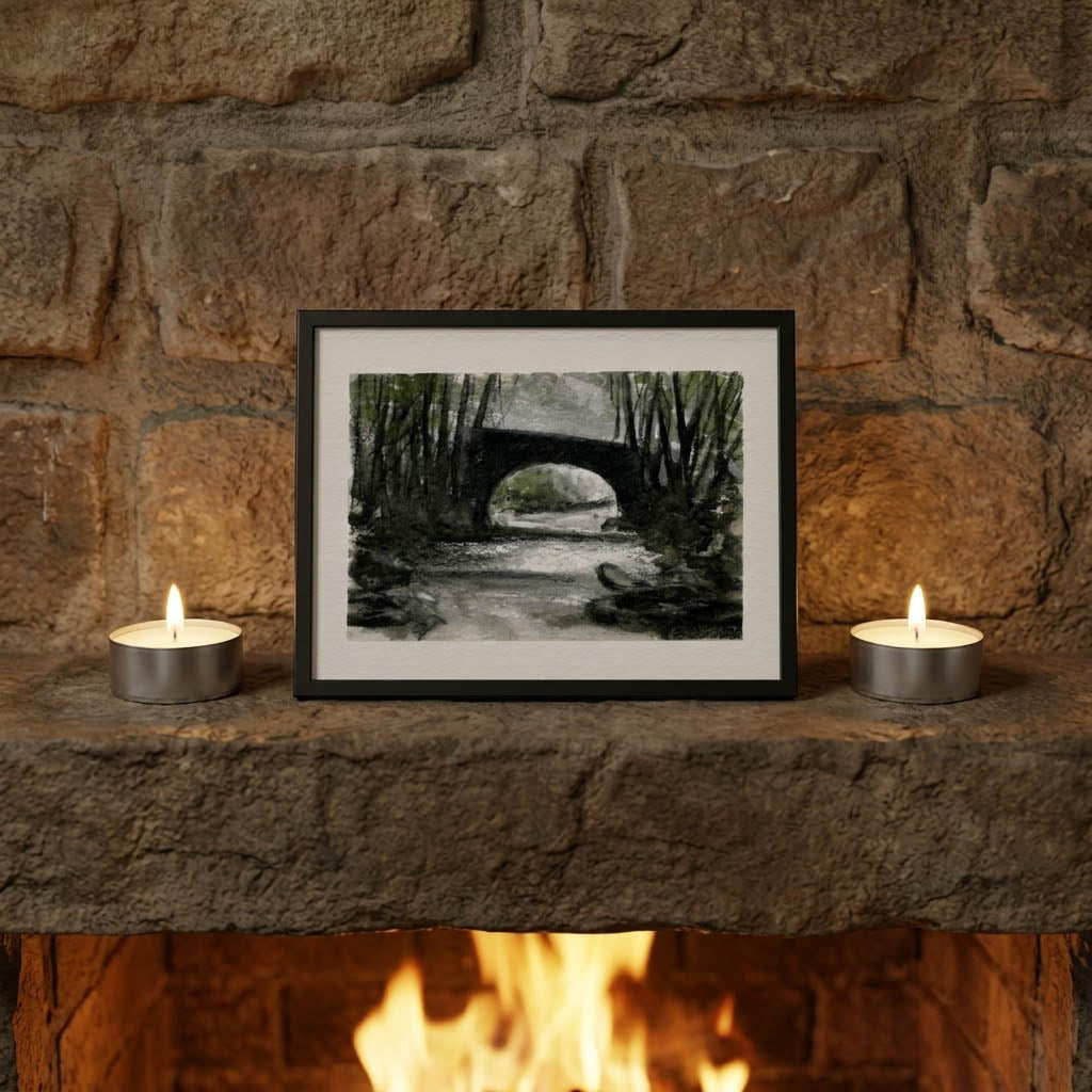 Ragley bridge - Colour Sketch | small one off
