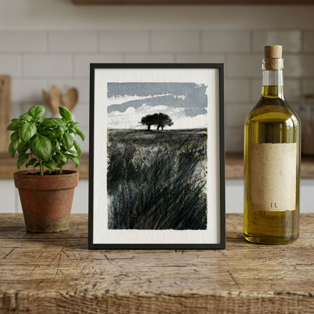 Moorland trees - Colour Sketch | small one off