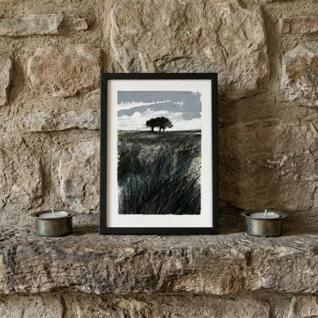 Moorland trees - Colour Sketch | small one off