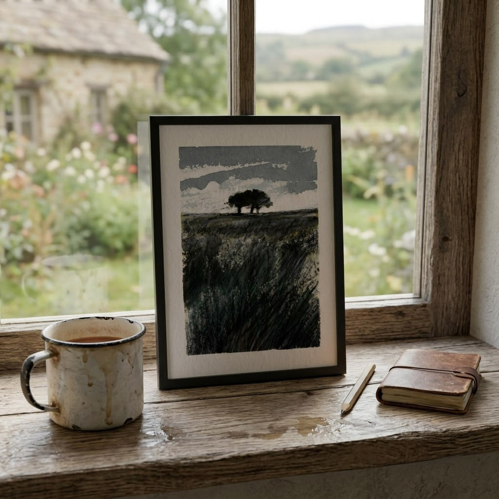 Moorland trees - Colour Sketch | small one off