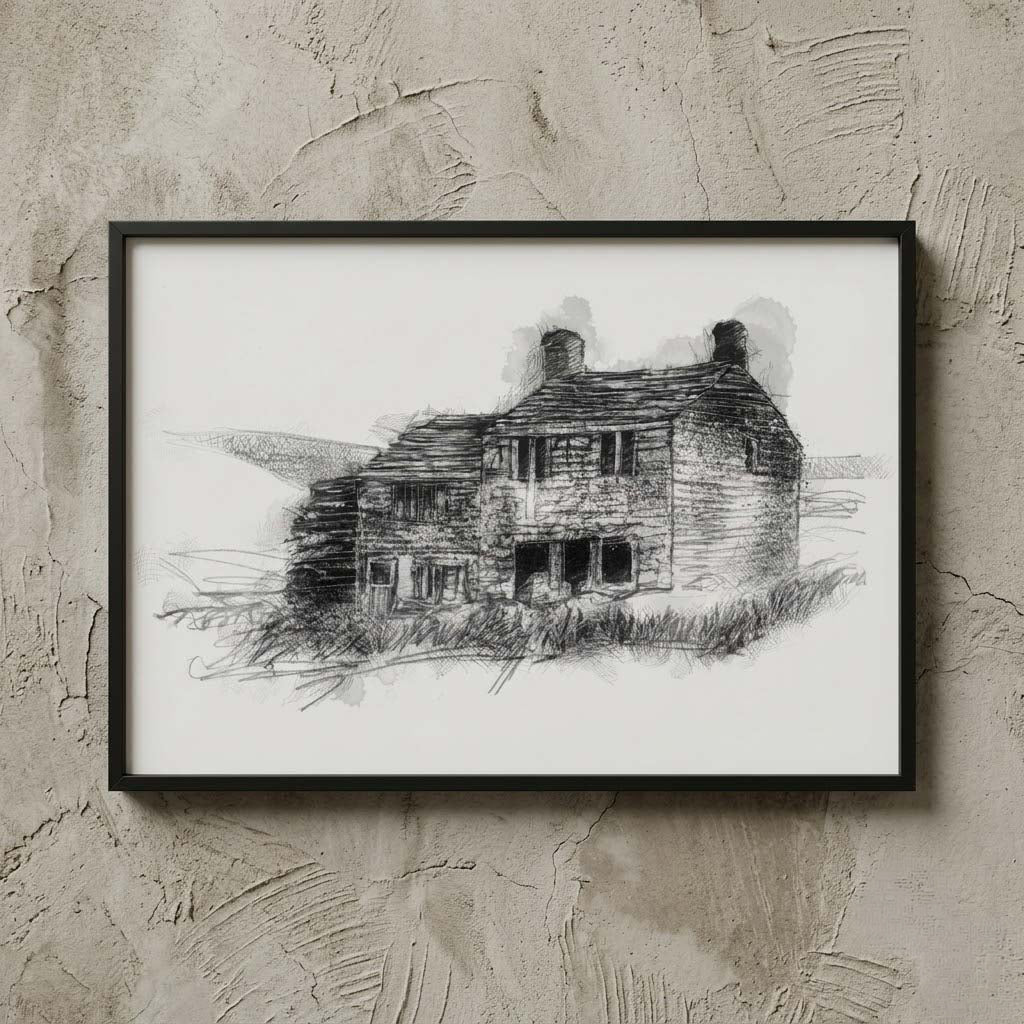 Noah Dale Farm - BW Sketch