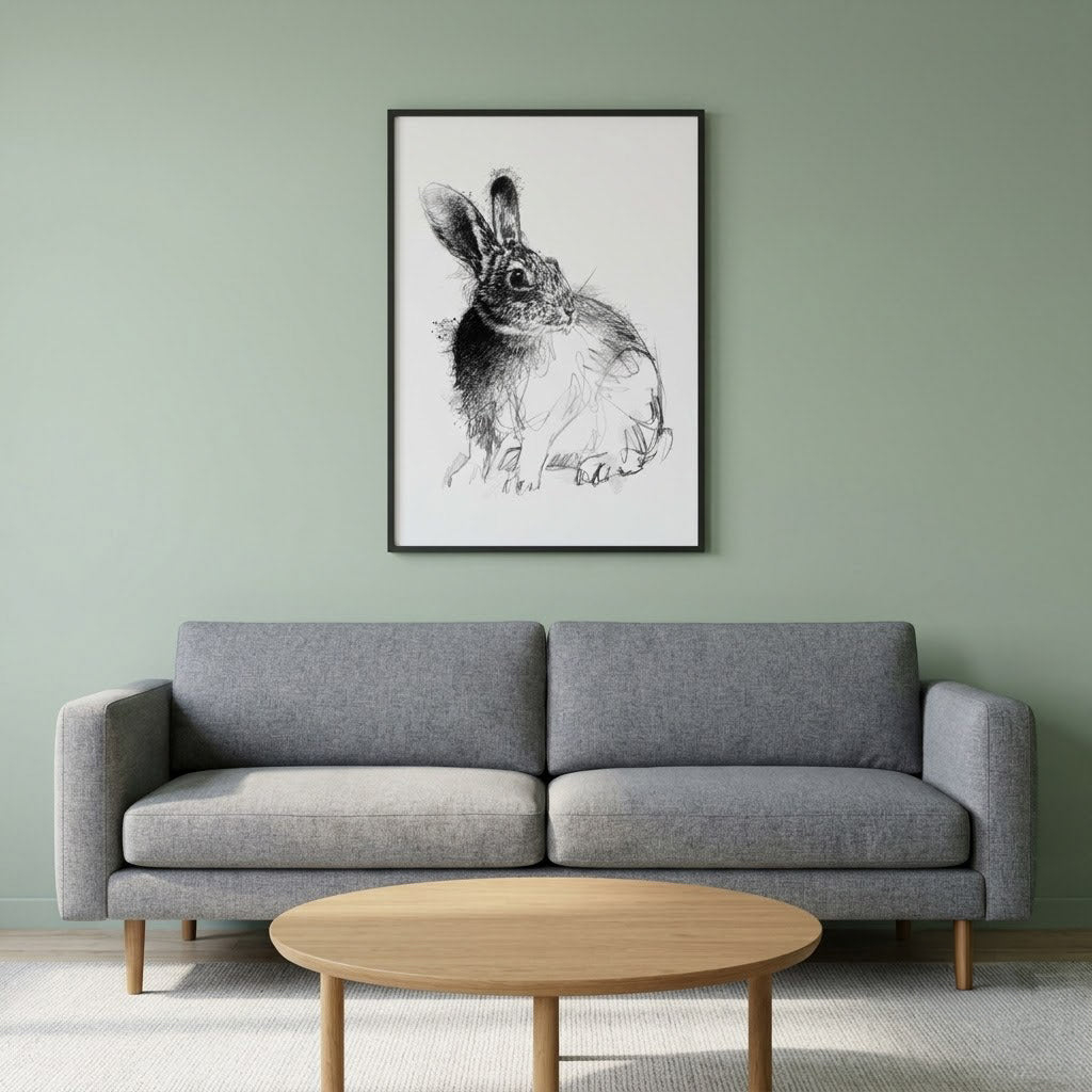 Rabbit - BW Sketch