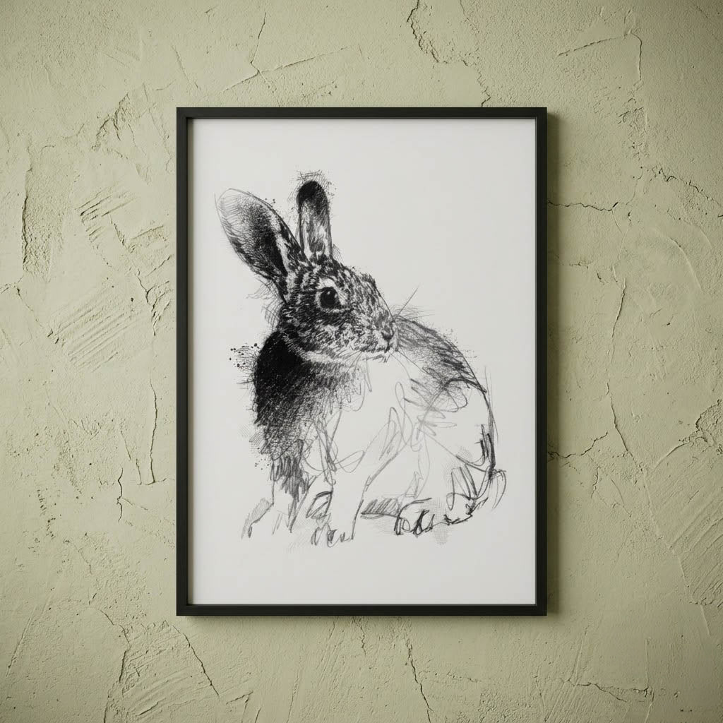 Rabbit - BW Sketch