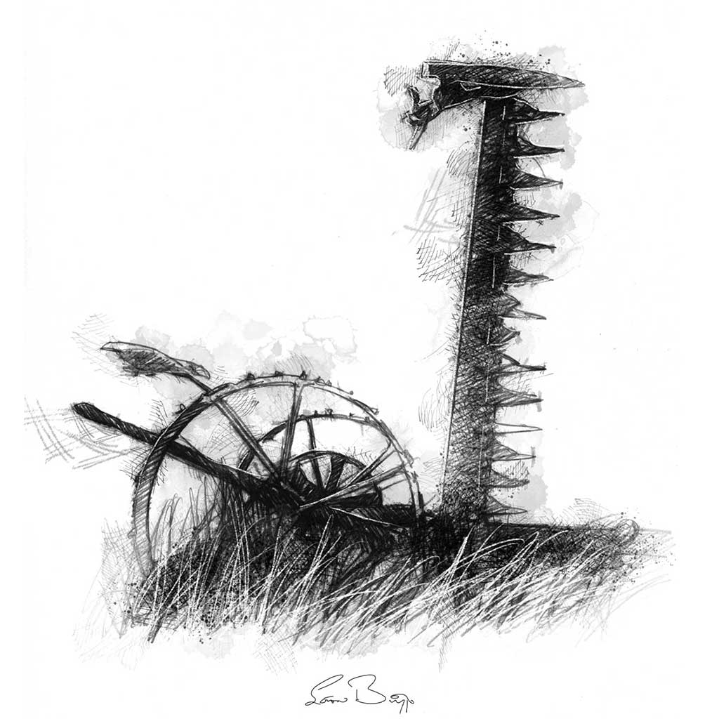 Old mowing machine