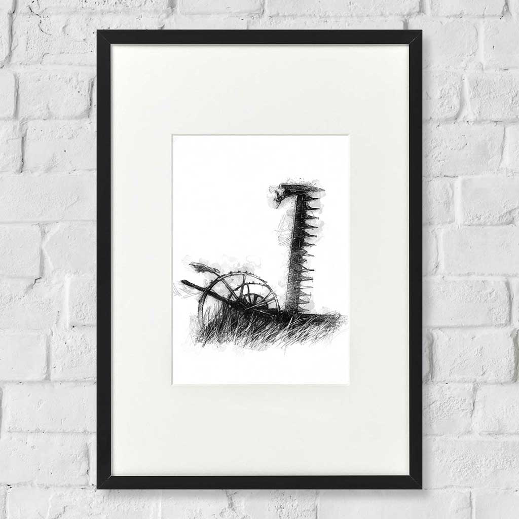 Old mowing machine