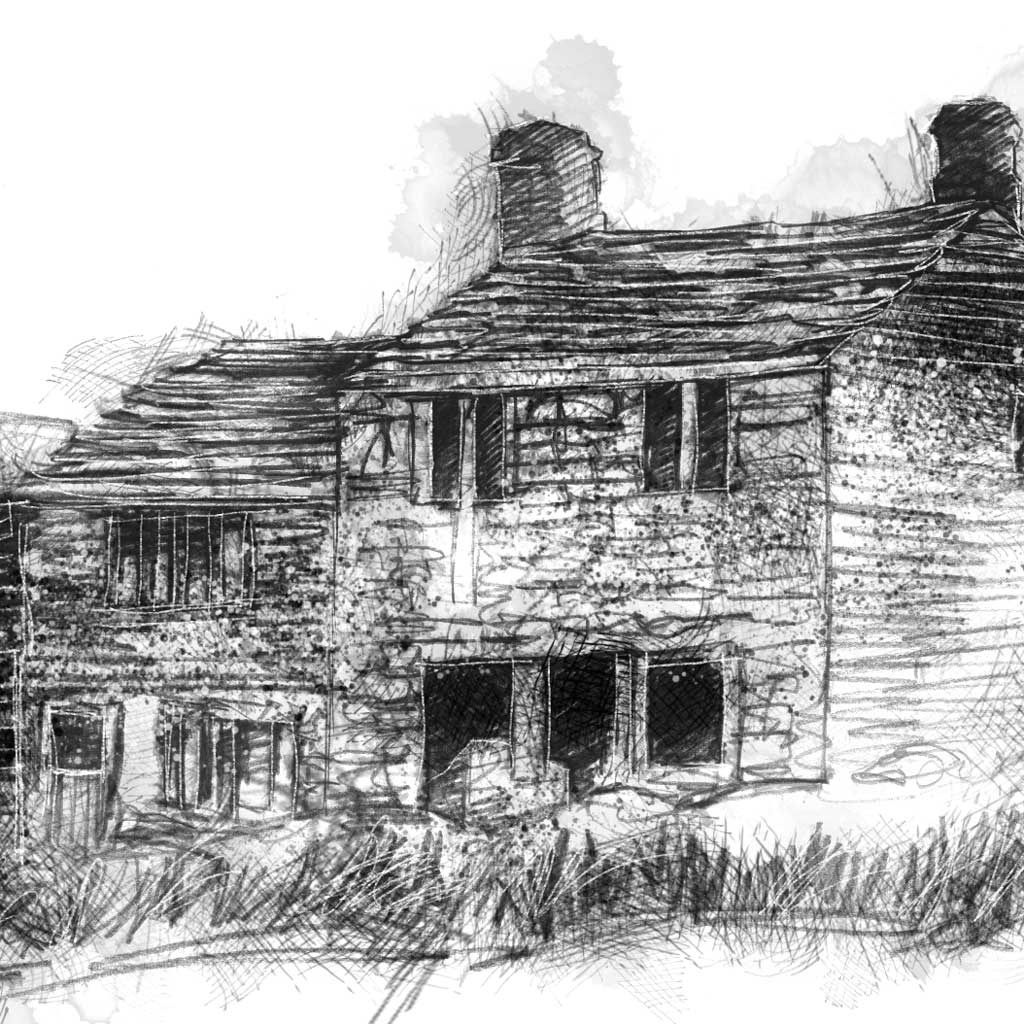 Noah Dale Farm - BW Sketch