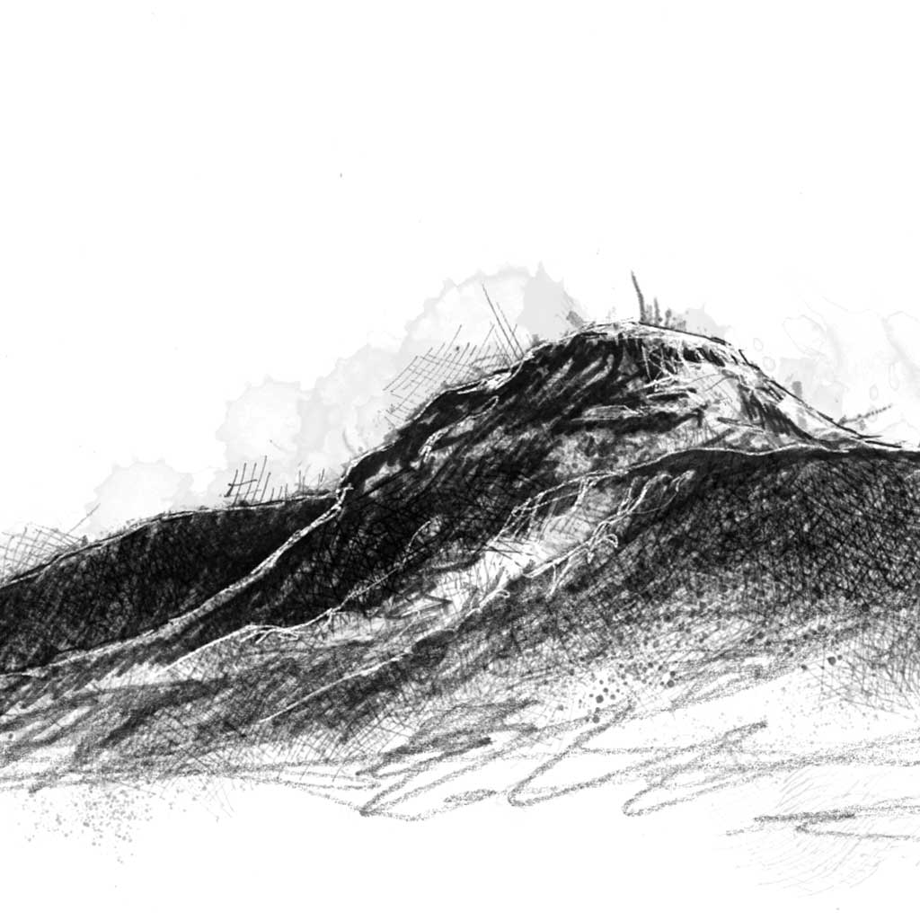 Pen-y-ghent - BW Sketch