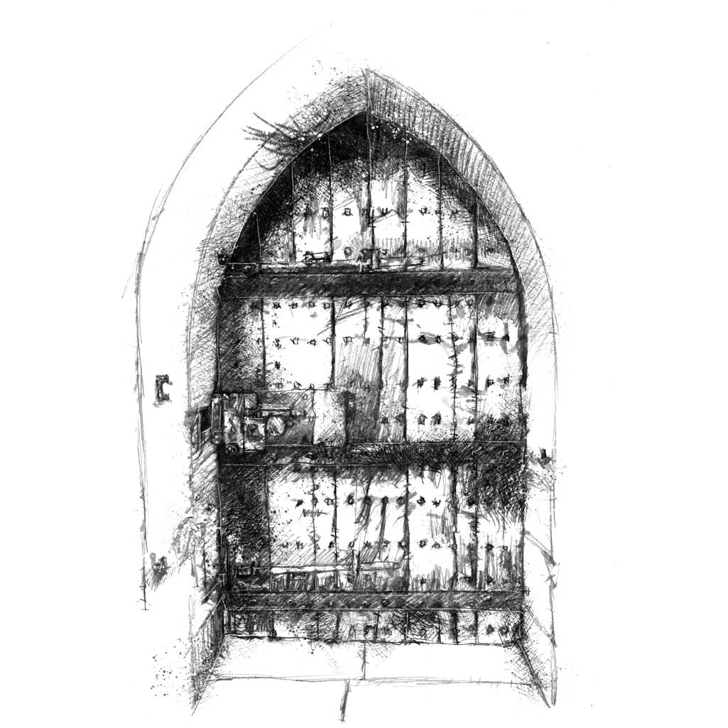 Old oak door