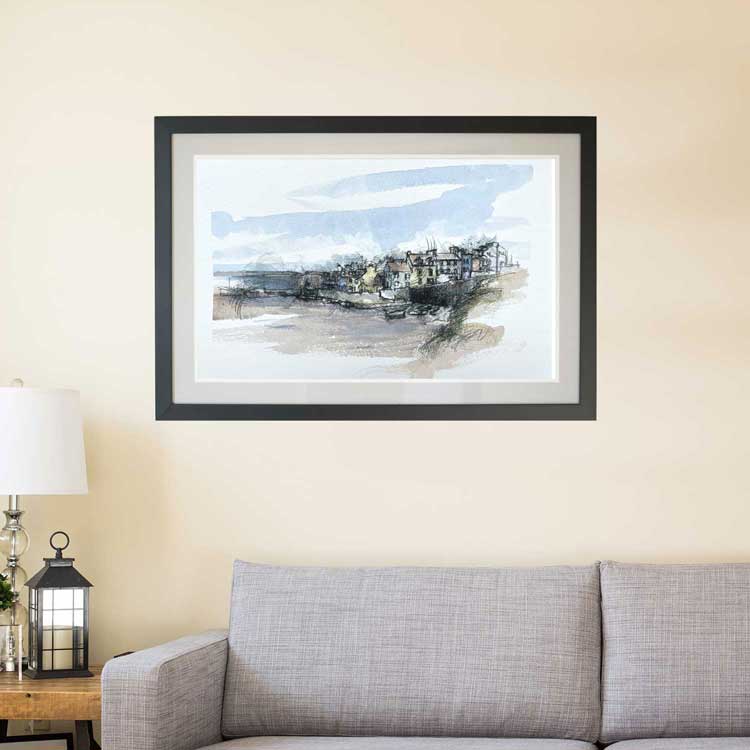 Roundstone Harbour watercolour sketch