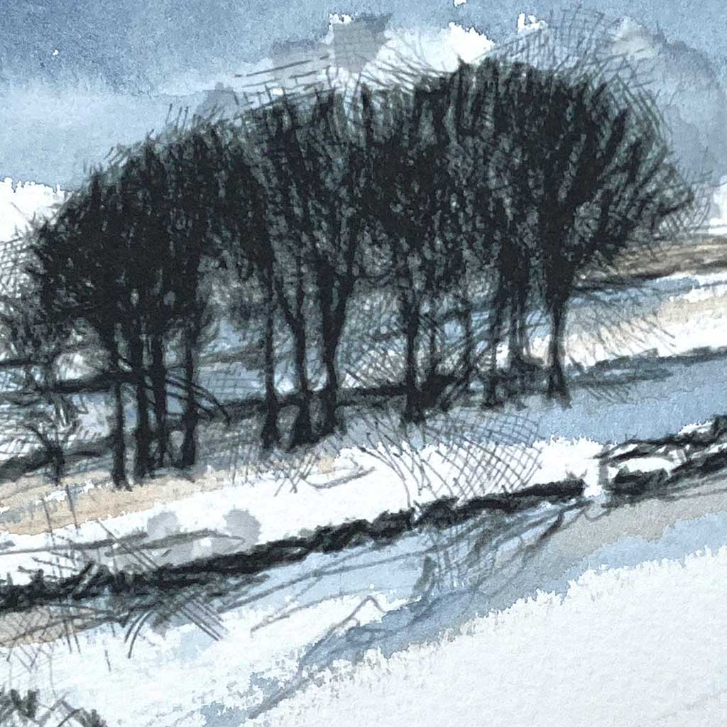 Snowy copse original one-off