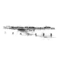Black and white sketch of Southwold pier