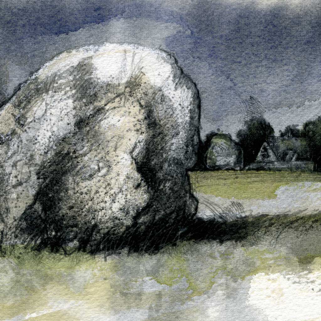 Avebury stone - Colour Sketch