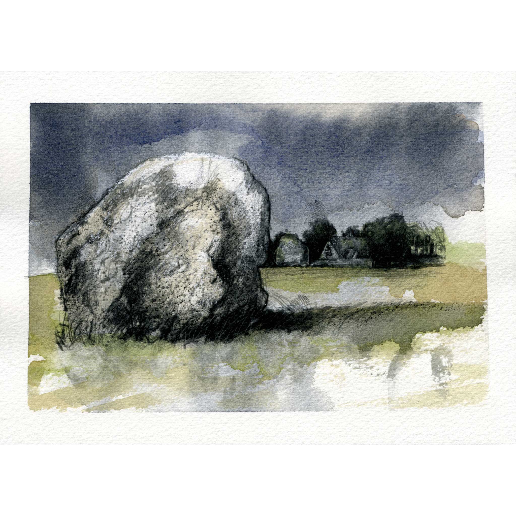 Avebury stone - Colour Sketch