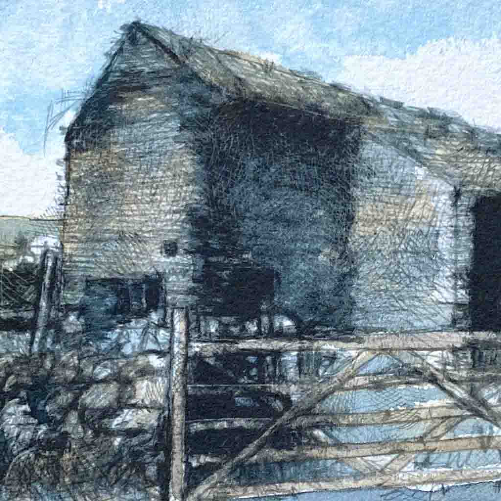 Malham barn original sketch